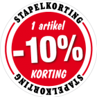 Etalagesticker stapelkorting rood 1 artikel STA-03