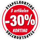 Etalagesticker stapelkorting rood 3 artikelen STA-05