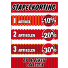 Poster stapelkorting sale rood STA-13