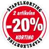 Etalagesticker stapelkorting rood 2 artikelen STA-04