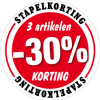 Etalagesticker stapelkorting rood 3 artikelen STA-05