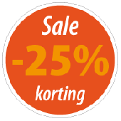 Etalage kortingsticker rond