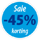 Etalage kortingsticker rond