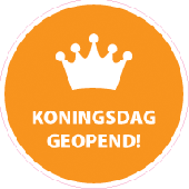 Etalagesticker koningsdag rond