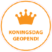 Etalagesticker koningsdag rond