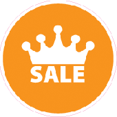 Etalagesticker koningsdag sale rond