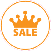 Etalagesticker koningsdag sale rond