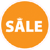 Etalagesticker koningsdag sale rond