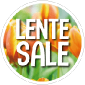 Etalage lentesticker rond