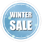 Etalage wintersticker rond