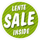 Etalagesticker stapelkorting lente groen STA-76