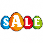 Etalage paasei salesticker