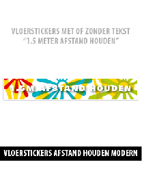 Corona vloerstickers modern