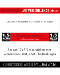 1.5m afstand houden sticker wist je dat...