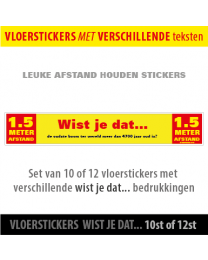 1.5m afstand houden sticker wist je dat...