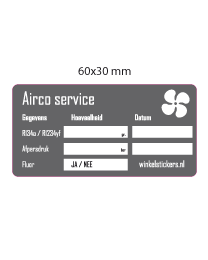 Onderhoudsticker airco service