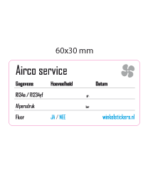 Onderhoudsticker airco service