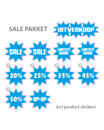 Pakket stickers PAK-02 Blauw
