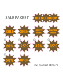 Pakket stickers PAK-02 Bruin