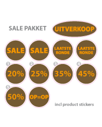 Pakket stickers PAK-03 Bruin