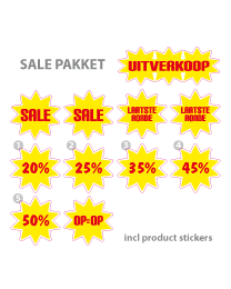 Pakket stickers PAK-02 Geel