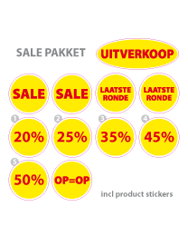 Pakket stickers PAK-03 Geel