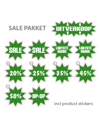 Pakket stickers PAK-02 Groen