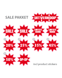 Pakket stickers PAK-02 Rood