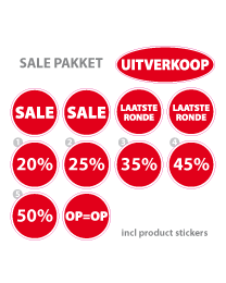 Pakket stickers PAK-03 Rood