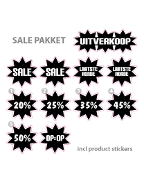 Pakket stickers PAK-02 Zwart