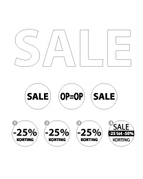 Paneel pakket wit-zwart sale PA-11