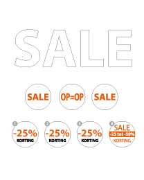 Paneel pakket wit-oranje sale PA-07