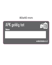 Onderhoudsticker APK geldig tot