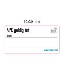 Onderhoudsticker APK geldig tot