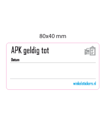 Onderhoudsticker APK geldig tot