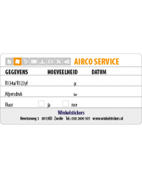 Onderhoudssticker airco service