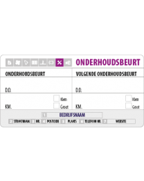 Onderhoudssticker onderhoudsbeurt