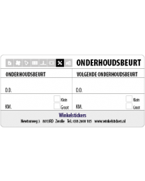 Onderhoudssticker onderhoudsbeurt