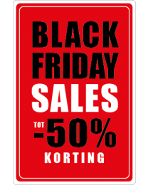 Black Friday etalage stickers BF-088