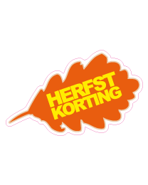 Etalage herfst kortingsticker