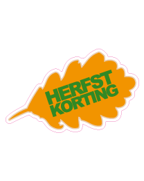 Etalage herfst kortingsticker