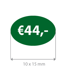 Brilsticker korting ovaal BR-0024