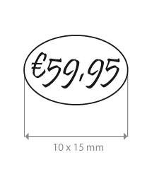 Brilsticker korting ovaal BR-0026