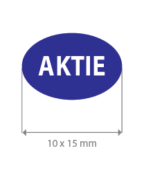 Brilsticker aktie ovaal BR-0016