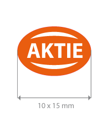 Brilsticker aktie ovaal BR-0011