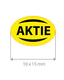 Brilsticker aktie ovaal BR-0011