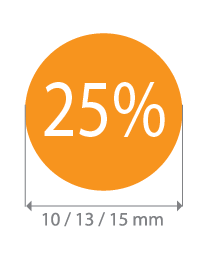 Brilsticker korting rond BR-0004
