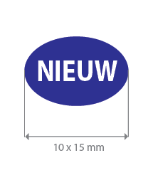 Brilsticker nieuw ovaal BR-0019