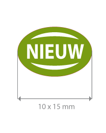 Brilsticker nieuw ovaal BR-0013