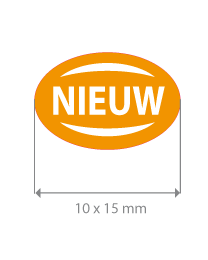 Brilsticker nieuw ovaal BR-0013